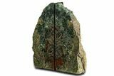 Green & Red Jasper Replaced Petrified Wood Bookends - Oregon #344137-2